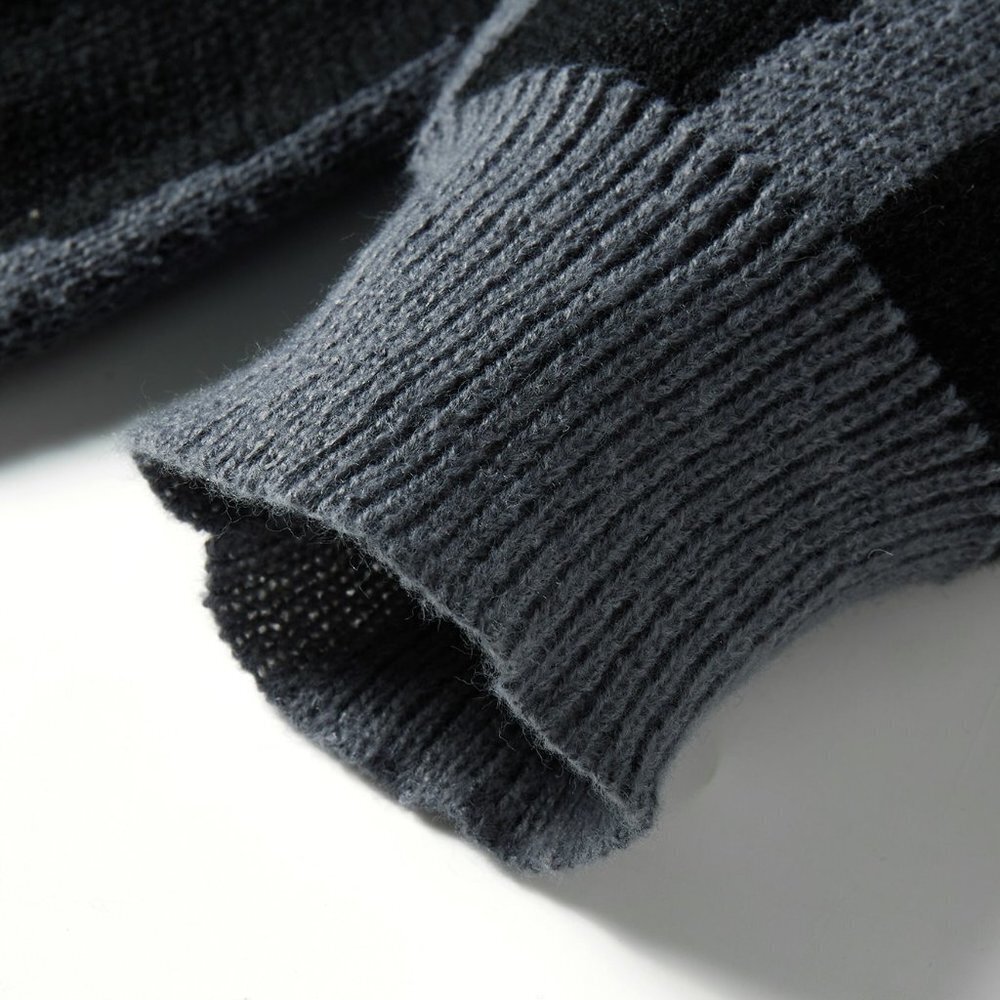Grey Casual Mens Graphic Pattern Sweater - Picture 4 of 5